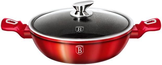 Сотейник Berlinger Haus Burgundy Ø 32 см с двумя ручками и мраморным покрытием (BH-1264N)