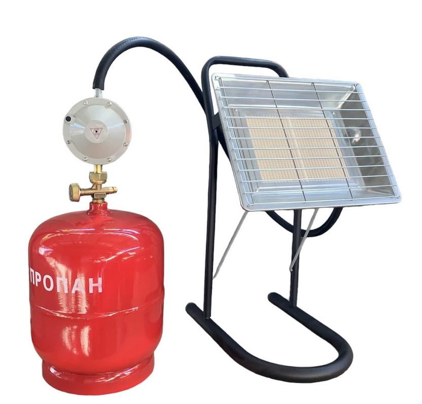 Газовий комплект обігрівач NURGAZ 310P+ Балон 12 л + редуктор зі шлангом + пальник