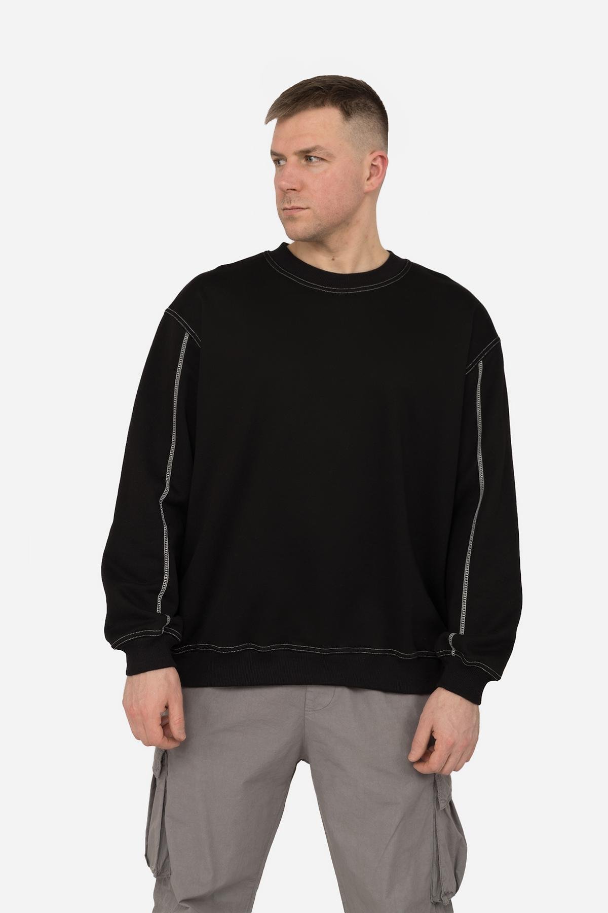 Свитшот мужской р. 50 Черный (SKT001049137) Свитшот мужской р. 50 Черный (SKT001049137)