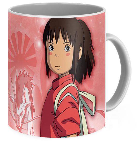 Чашка Унесенные Призраками розовый фон