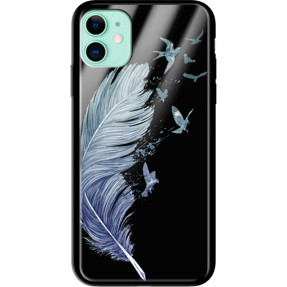 Чехол Boxface iPhone 11 Feather Черный силикон со стеклом (38184-cc38-38345)