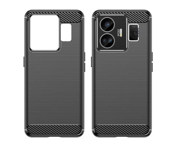 Чехол накладка Polished Carbon для Realme GT3 / GT Neo 5 Черный