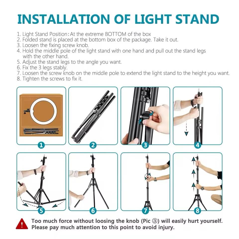 Кольцевая лампа NEEWER RL-18 18” LED 55 Вт 5600K с держателем для телефона и штативом для видео макияжа - фото 3 Кольцевая лампа NEEWER RL-18 18” LED 55 Вт 5600K с держателем для телефона и штативом для видео макияжа - фото 3