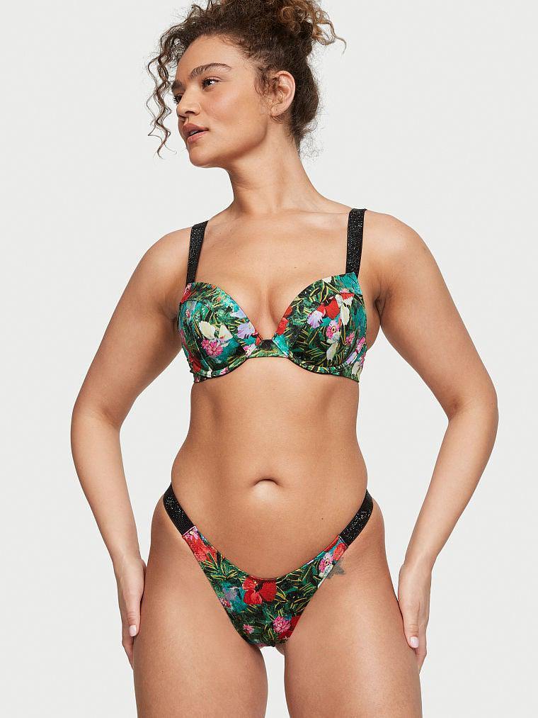 Купальник роздільний Victoria's Secret Push-Up топ/плавки бразиліани 2XL Зелений (1159789374) - фото 1