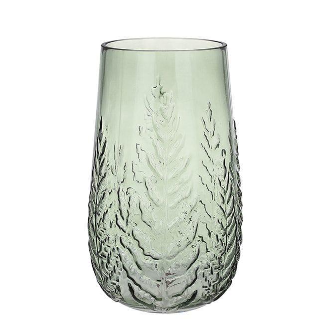 Ваза стеклянная Flora Leaf 26 см Зеленый (33406)