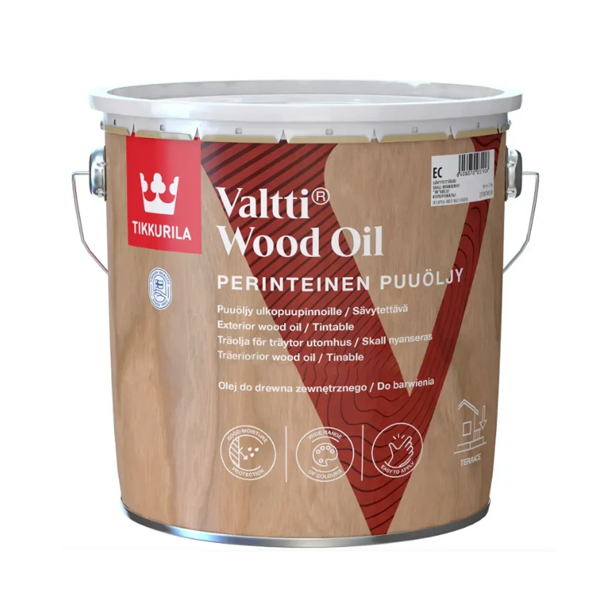 Масло TIKKURILA Vallti Wood Oil База ЕС прозрачна под тонировку 2,7 л (1700490381)