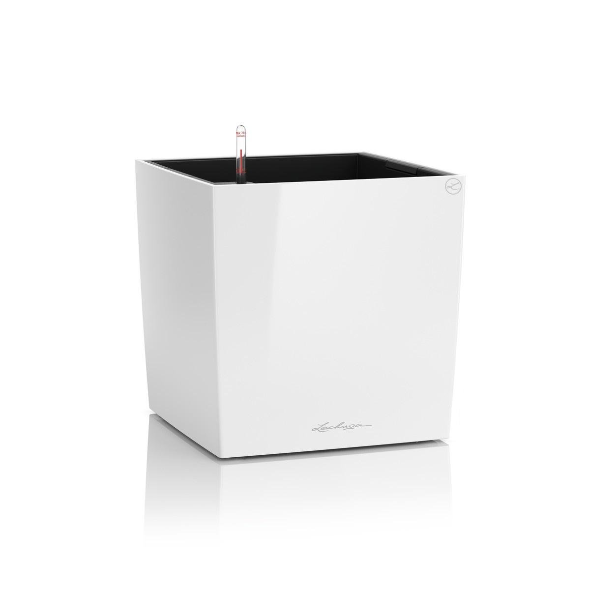 Умный горшок Lechuza CUBE Premium 30 квадратный 12 л 30x30 см Белый