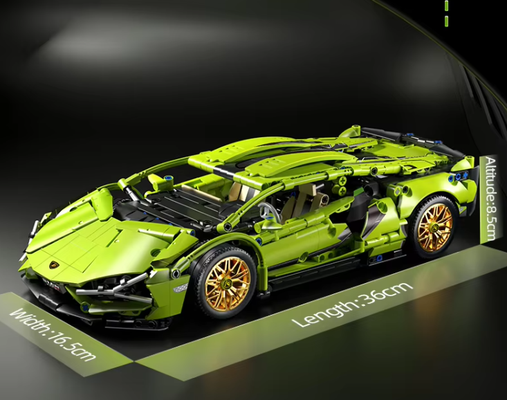 Конструктор Lamborghini 36х16,5х8,5 см 1280 шт. (2622992400) - фото 2