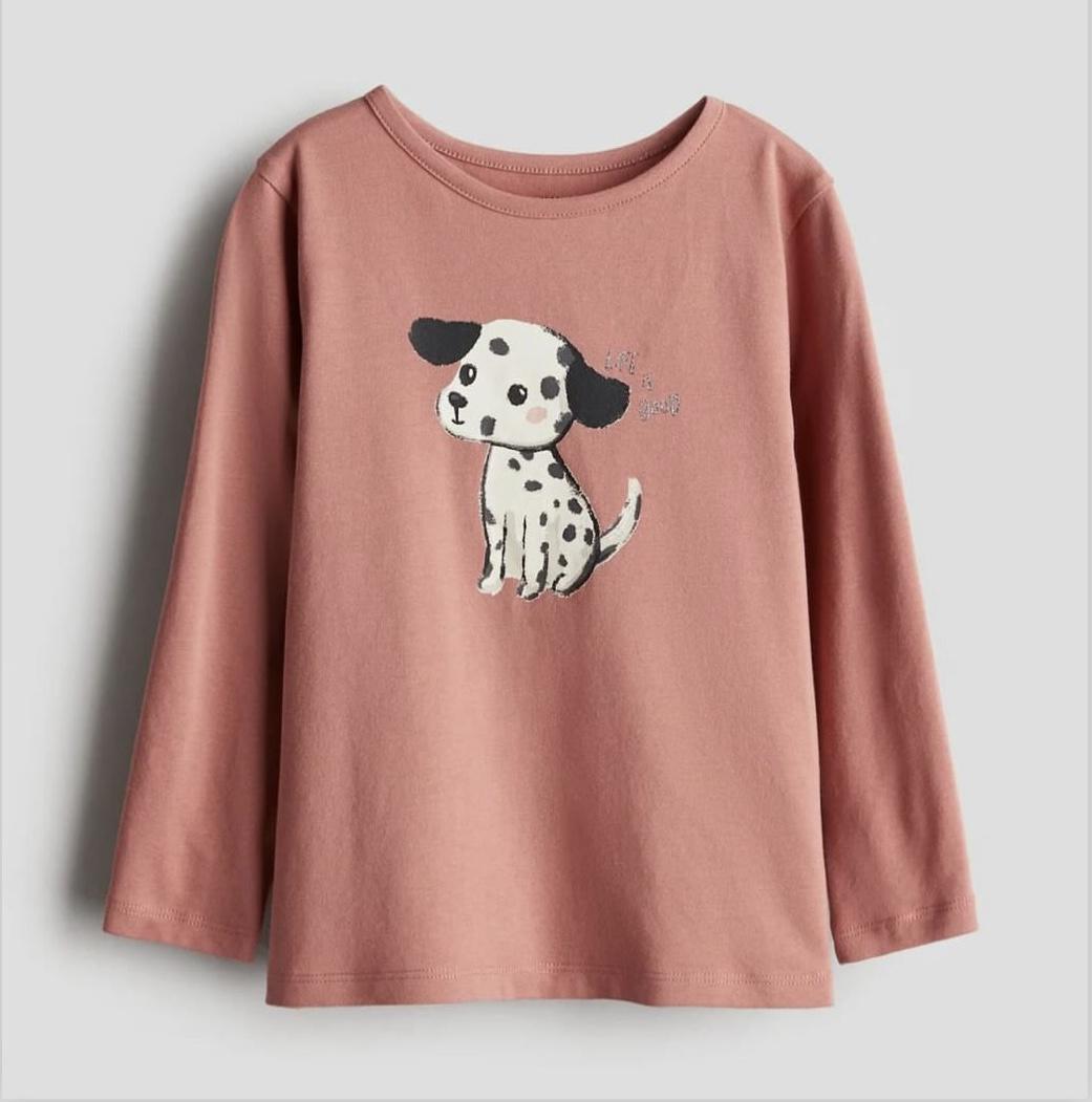 Лонгслив для девочки H&M 98-104 см Коричневый (293)