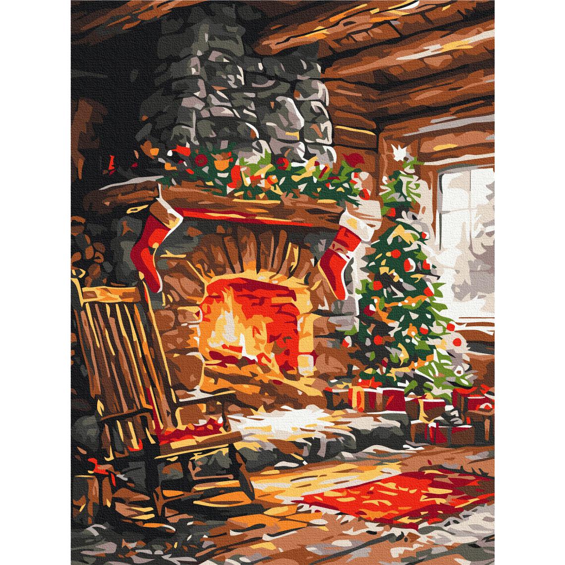 Картина по номерам Brushme Уют рождественского очага 30x40 см Разноцветный (PM-194-K-1307)