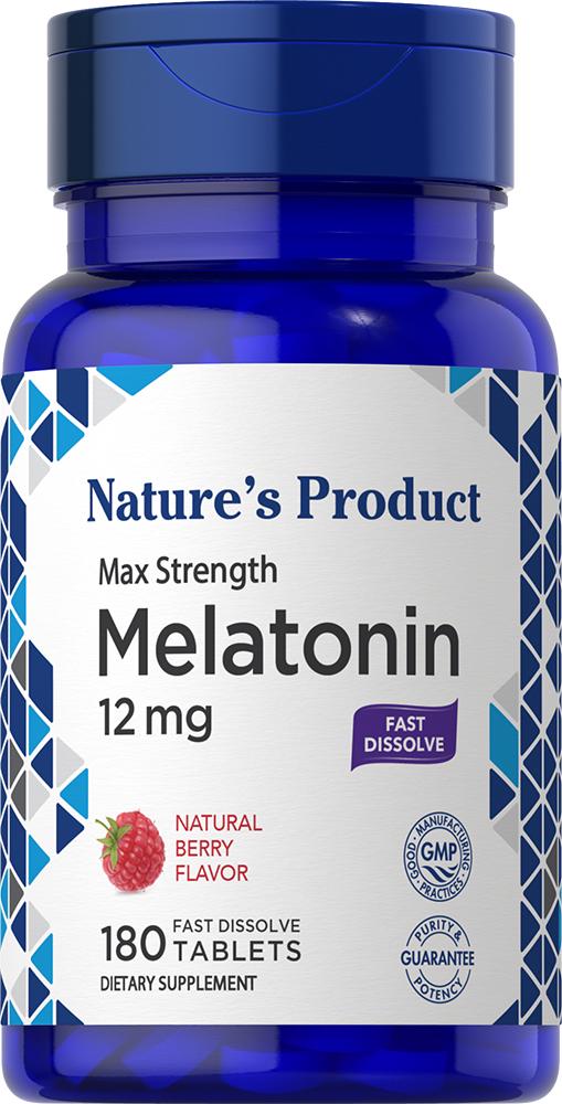 Мелатонін Melatonin Fast Dissolve 12 mg 180 Fast Dissolve Tablets Berry