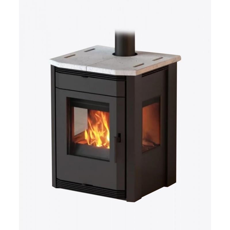 Піч-камін дров'яна із бічним склом MBS EVA 10 кВт (CNT00001365)