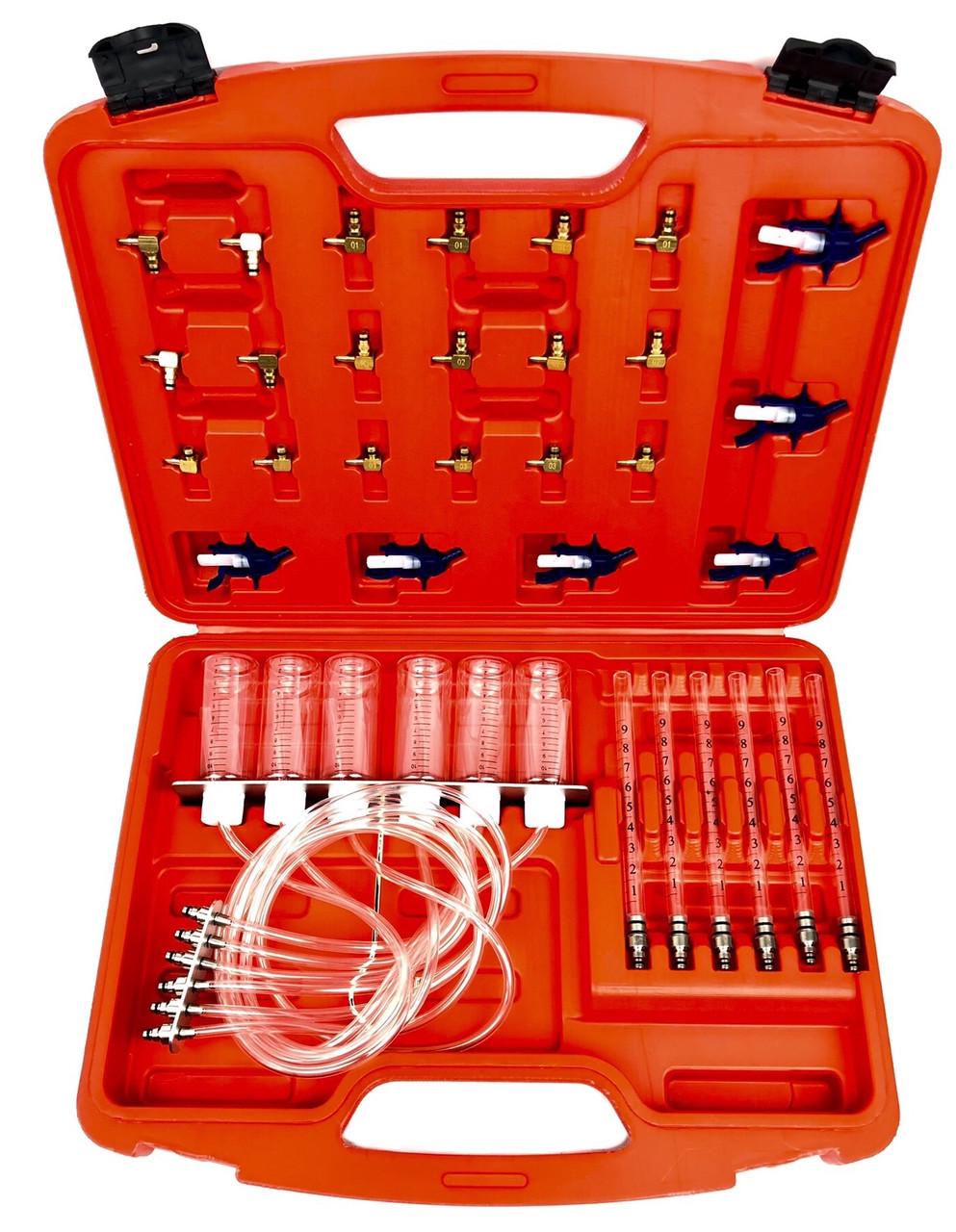 Тестер герметичности дизельных форсунок Common Rail VERKE V86260 с адаптерами (10582)