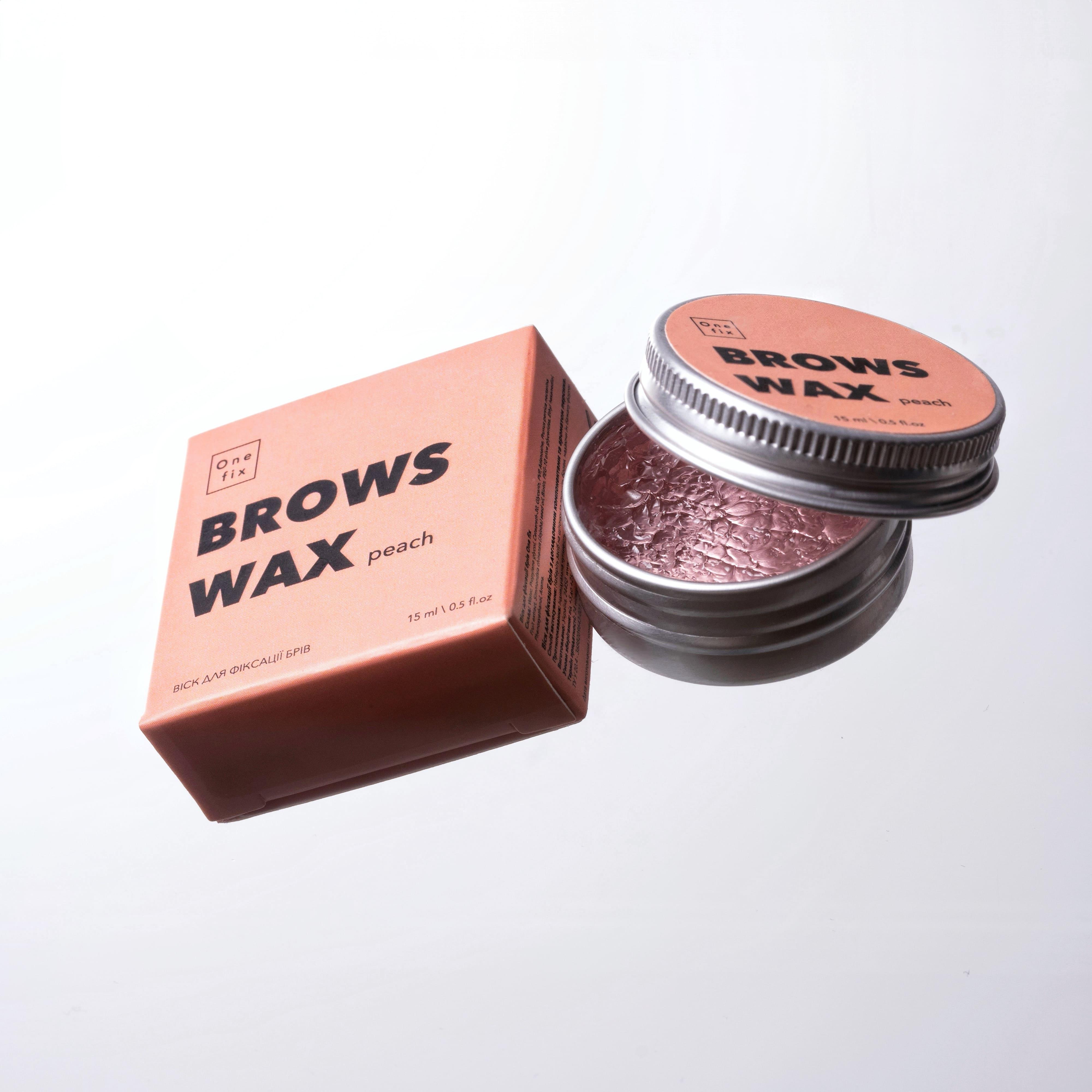 Воск для фиксации бровей One fix brows wax peach 15 мл (0006Pm)