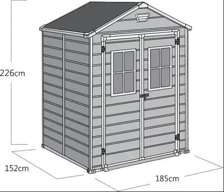 Сарай KETER MANOR 6x5 W 245080 Сіро-білий - фото 3