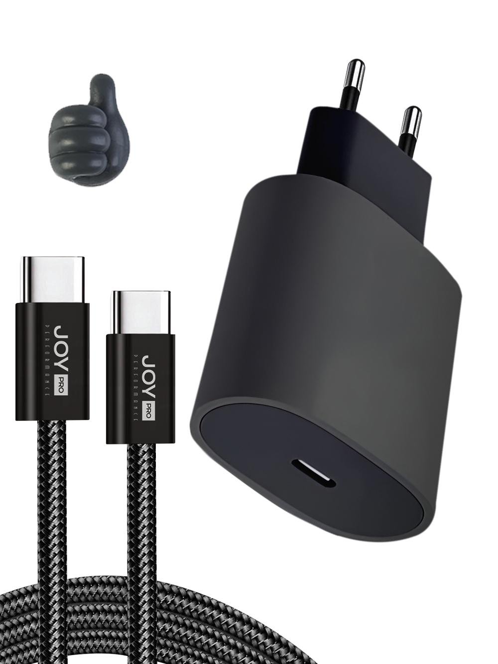 Зарядний пристрій JoyPro 20W з кабелем Type-C 1 м Чорний (3b50ed41) - фото 1 Зарядний пристрій JoyPro 20W з кабелем Type-C 1 м Чорний (3b50ed41) - фото 1