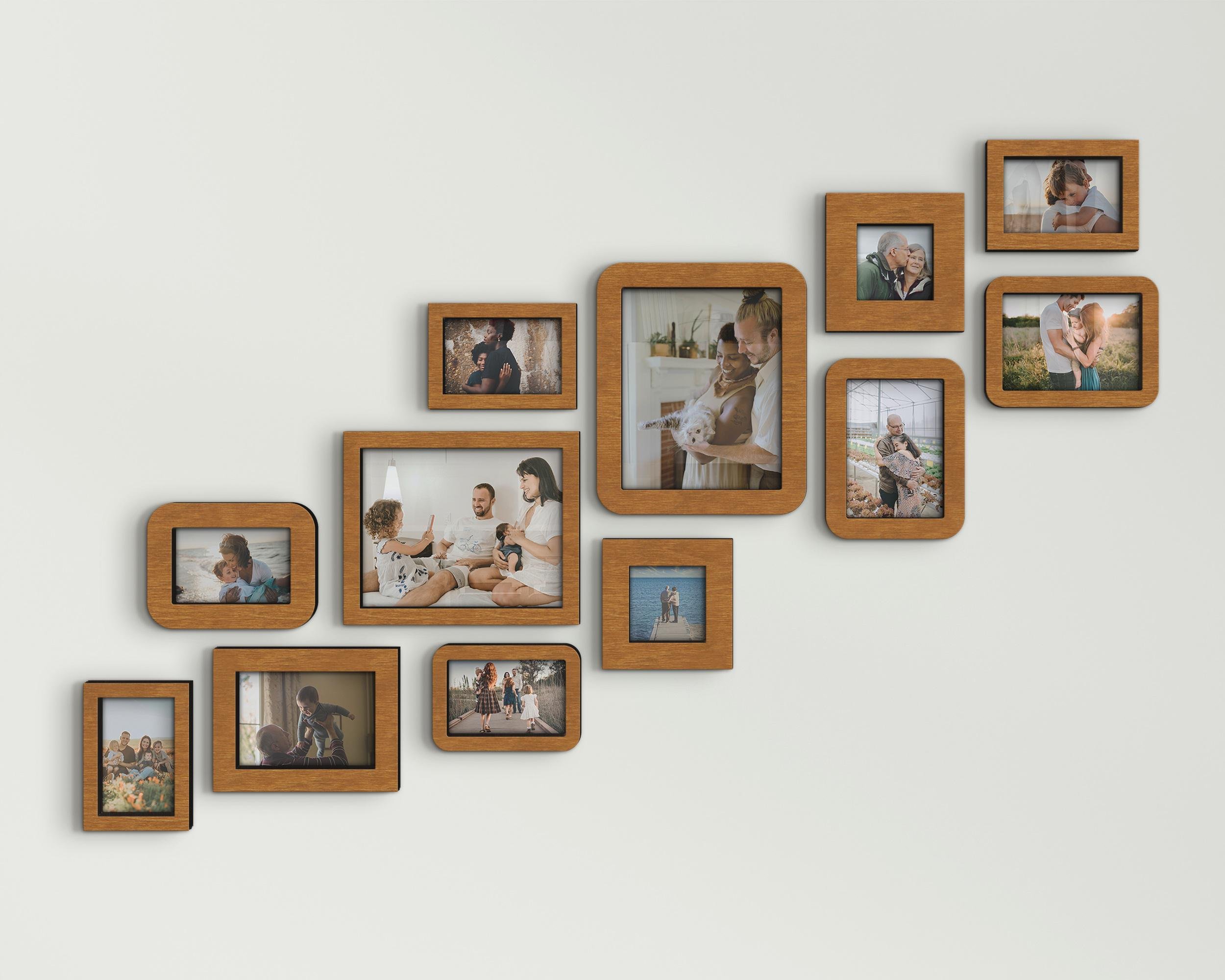 Набор настенных фоторамок The Frame Depot деревянных на 12 фото Светло-коричневый (frame_set_12_piece-1) - фото 2 Набор настенных фоторамок The Frame Depot деревянных на 12 фото Светло-коричневый (frame_set_12_piece-1) - фото 2