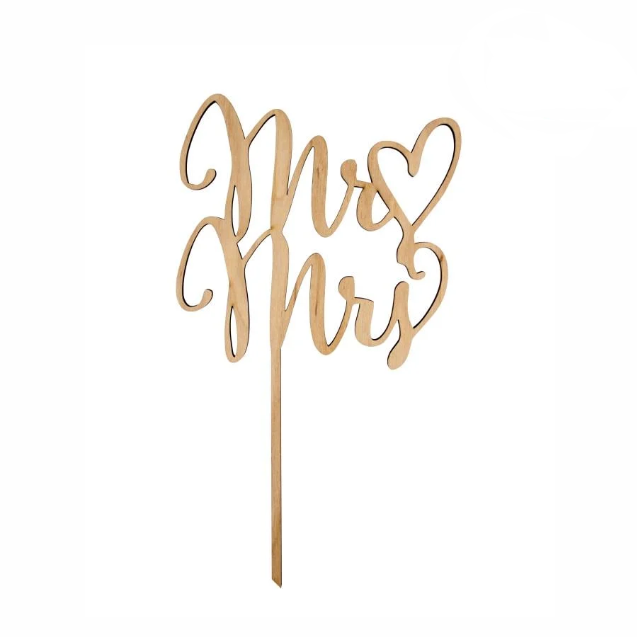 Заготовка топер на торт для декупажа Rosa Talent Mrs&Mr 1 фанера 14х24,5 см (4823100085366)