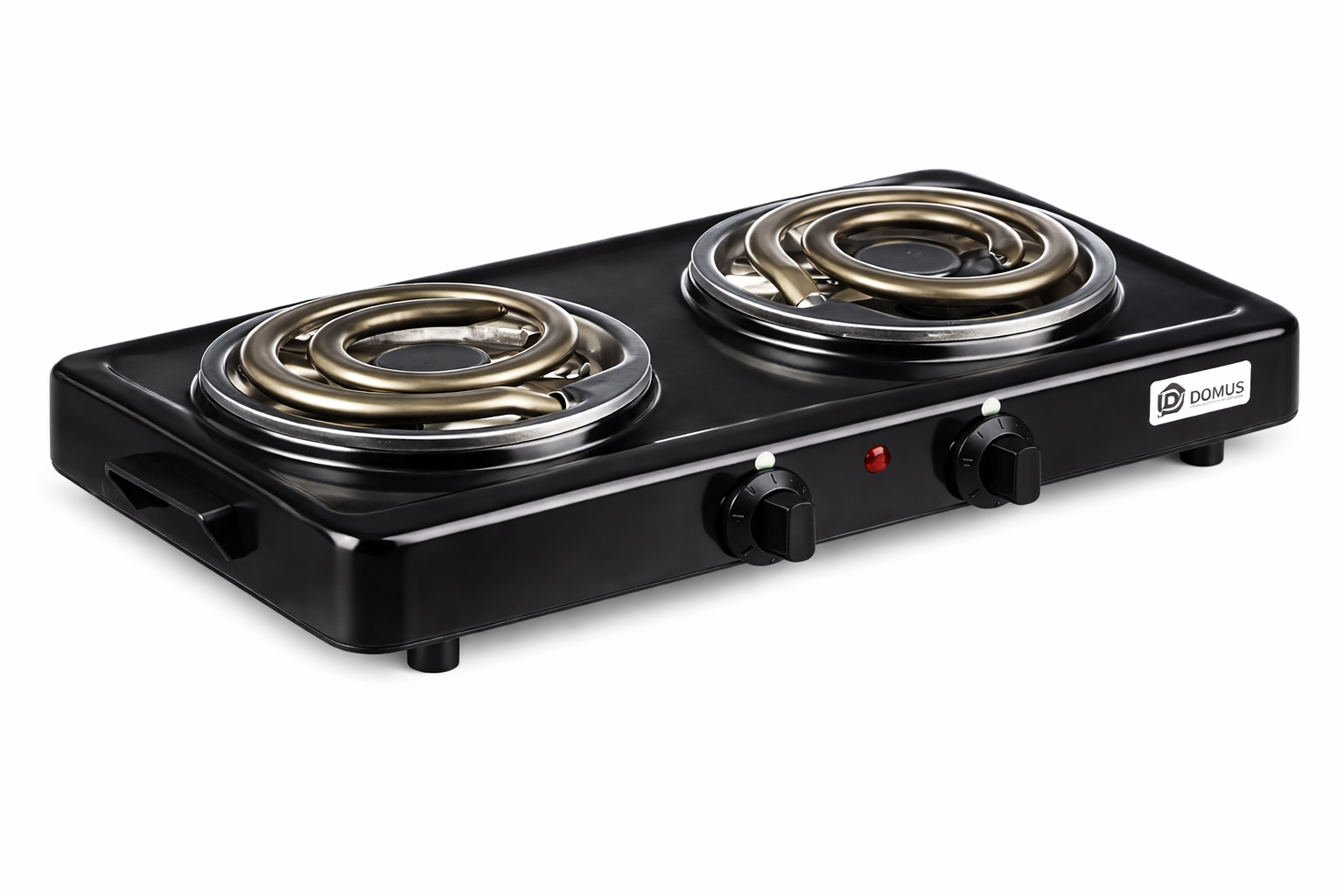 Настольная плита электрическая Domotec MS-5532 спиральная 2 конфорки 2000 Вт 220V Черный (32490637)