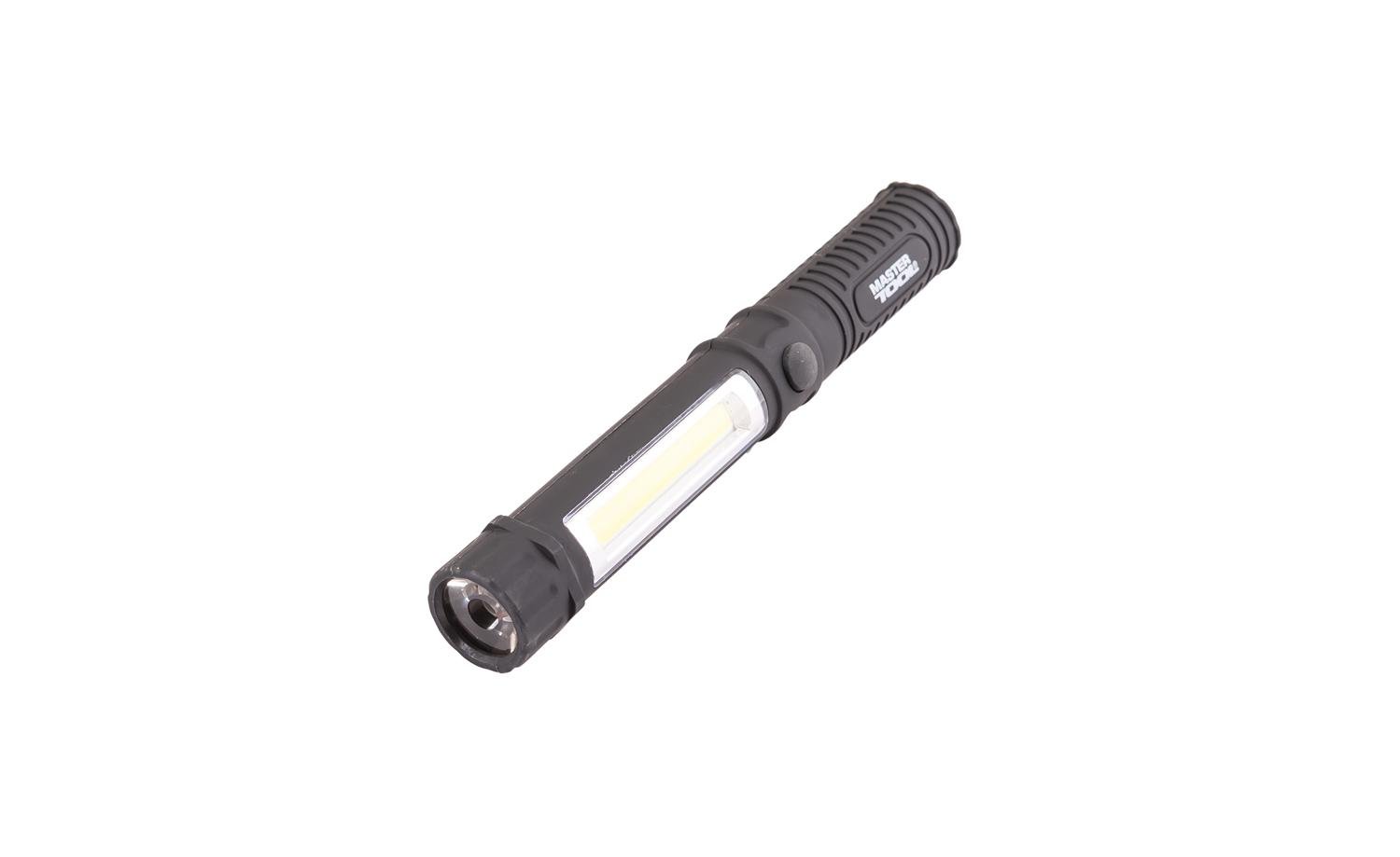 Фонарик магнитный Mastertool LED+COB LED 3xAAA 168х24 мм (29391-60be1) - фото 2