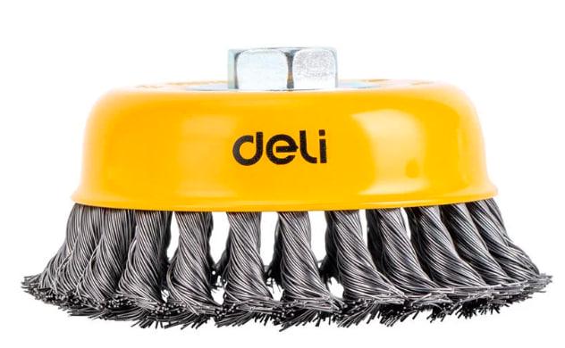 Щетка проволочная чашечная Deli Tols EDH-GSS125-E2 125 мм резьба 4" M14x2 (2591125218)