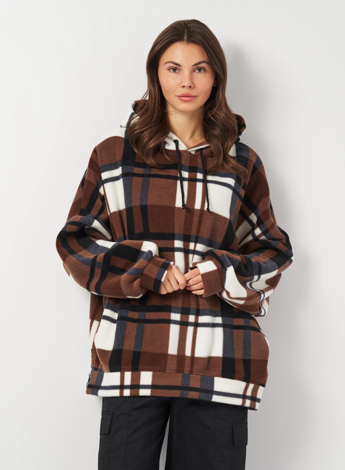 Толстовка на флисе Купер женская р. 50 Коричневый (2119329516)