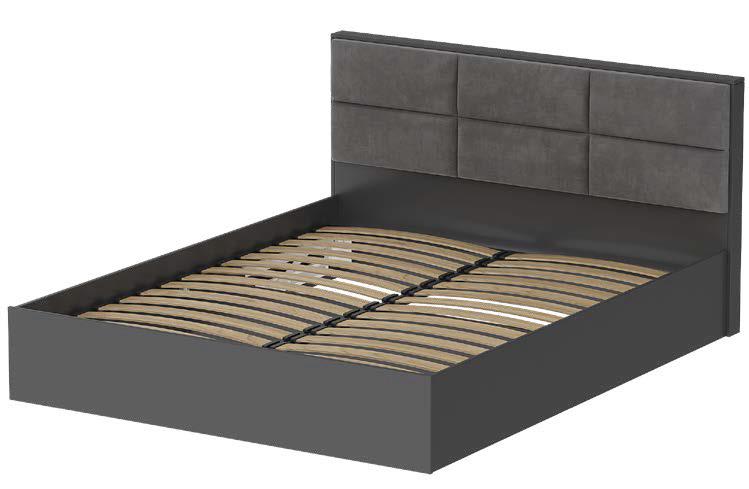 Кровать двуспальная Everest Лайт КЛ-1600 каркас с ламельным основанием Крафт белый (11443) - фото 2