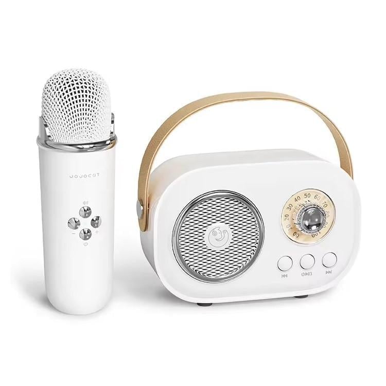 Колонка портативная Jojocat C20 Plus Bluetooth караоке/беспроводной микрофон 5W White (3_06304)