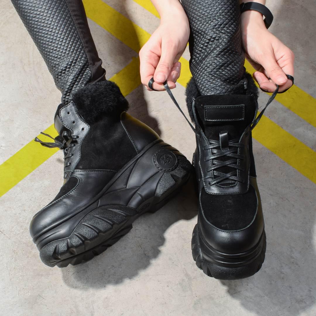 Черевики жіночі зимові на масивній підошві 325519 р. 40 25,5 см