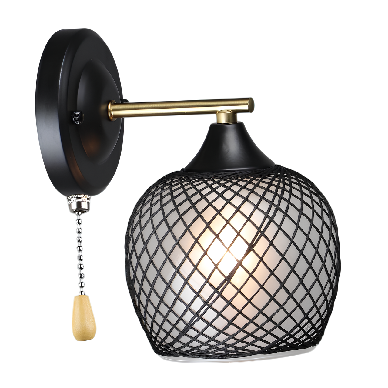 Бра Valeso в современном стиле под одну лампу Е27 Черный/Медный (B A4436/1W COP+BK)