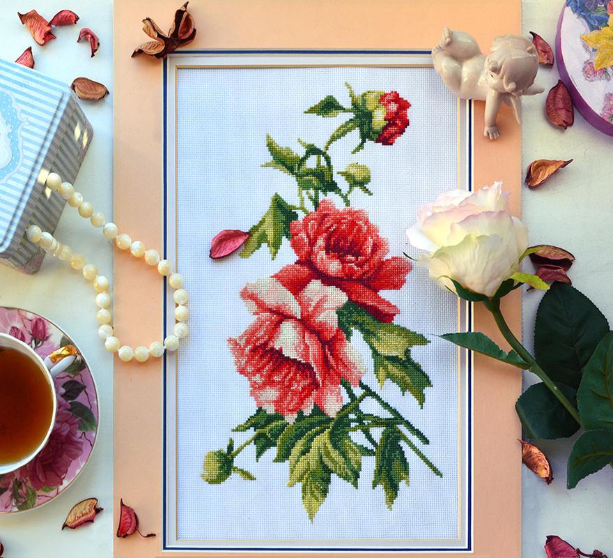 Набор для вышивки крестом Пионы (444)