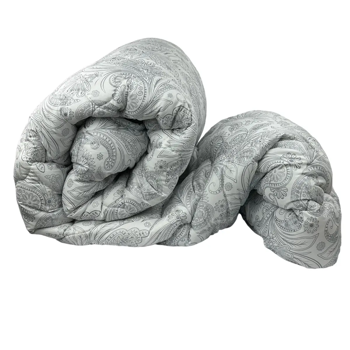 Ковдра двоспальна закрита Arda Візерунок 20378 175х215 см Сріблястий (8-6-4627573)