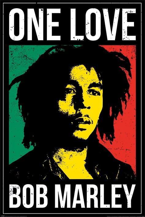 Постер плакат Боб Марли Одна Любовь/Bob Marley One Love 61x91,5 см