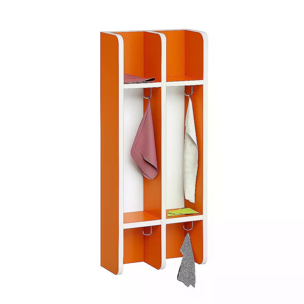 Вешалка настенная секционная 2 секции ЛДСП класс Е1 Оранжевый