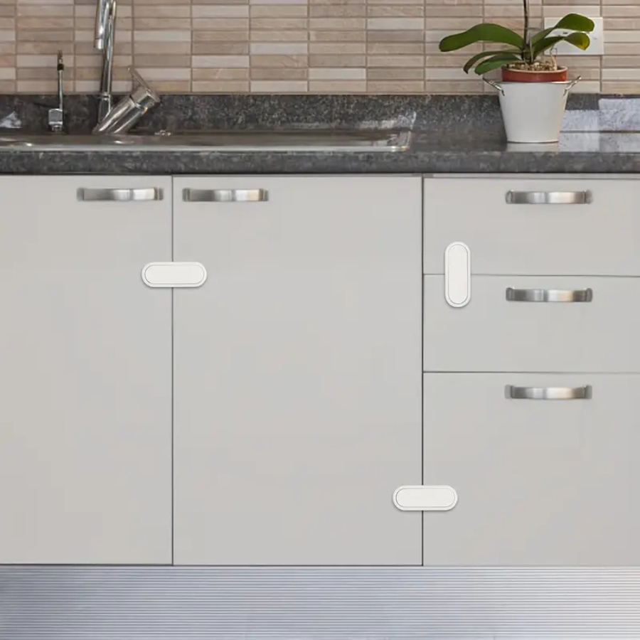 Комплект блокаторів для дверцят та шухляд дитячий захист для будинку з фіксатором 5 шт. Білий (50010/5) - фото 9 Комплект блокаторів для дверцят та шухляд дитячий захист для будинку з фіксатором 5 шт. Білий (50010/5) - фото 9