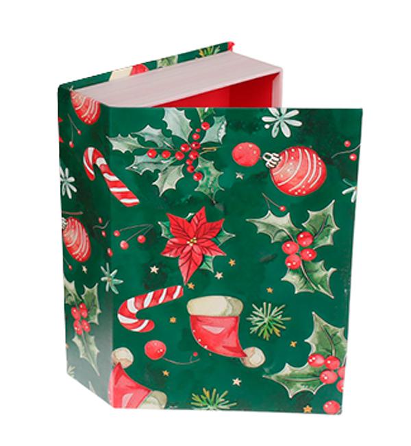 Подарункова коробка Різдво 23x16,2x6 см Зелений (10609) - фото 2 Подарункова коробка Різдво 23x16,2x6 см Зелений (10609) - фото 2