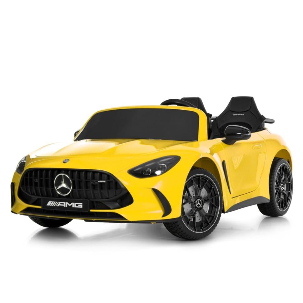 Детский электрический автомобиль Bambi Mercedes-Benz 24V двухместный до 50 кг Желтый (DE-169-E-921)