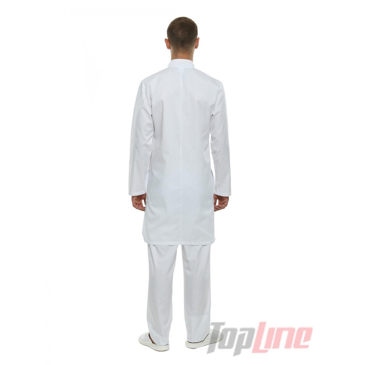 Халат мужской TopLine Берлин длинный рукав р. 58 Белый (12810-(58) - фото 2 Халат мужской TopLine Берлин длинный рукав р. 58 Белый (12810-(58) - фото 2