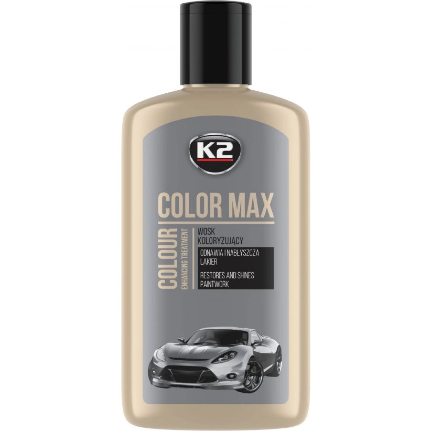 Поліроль восковий для кузова K2 Color Max пляшка 250 мл Сріблястий (K020SILVER ) Поліроль восковий для кузова K2 Color Max пляшка 250 мл Сріблястий (K020SILVER )