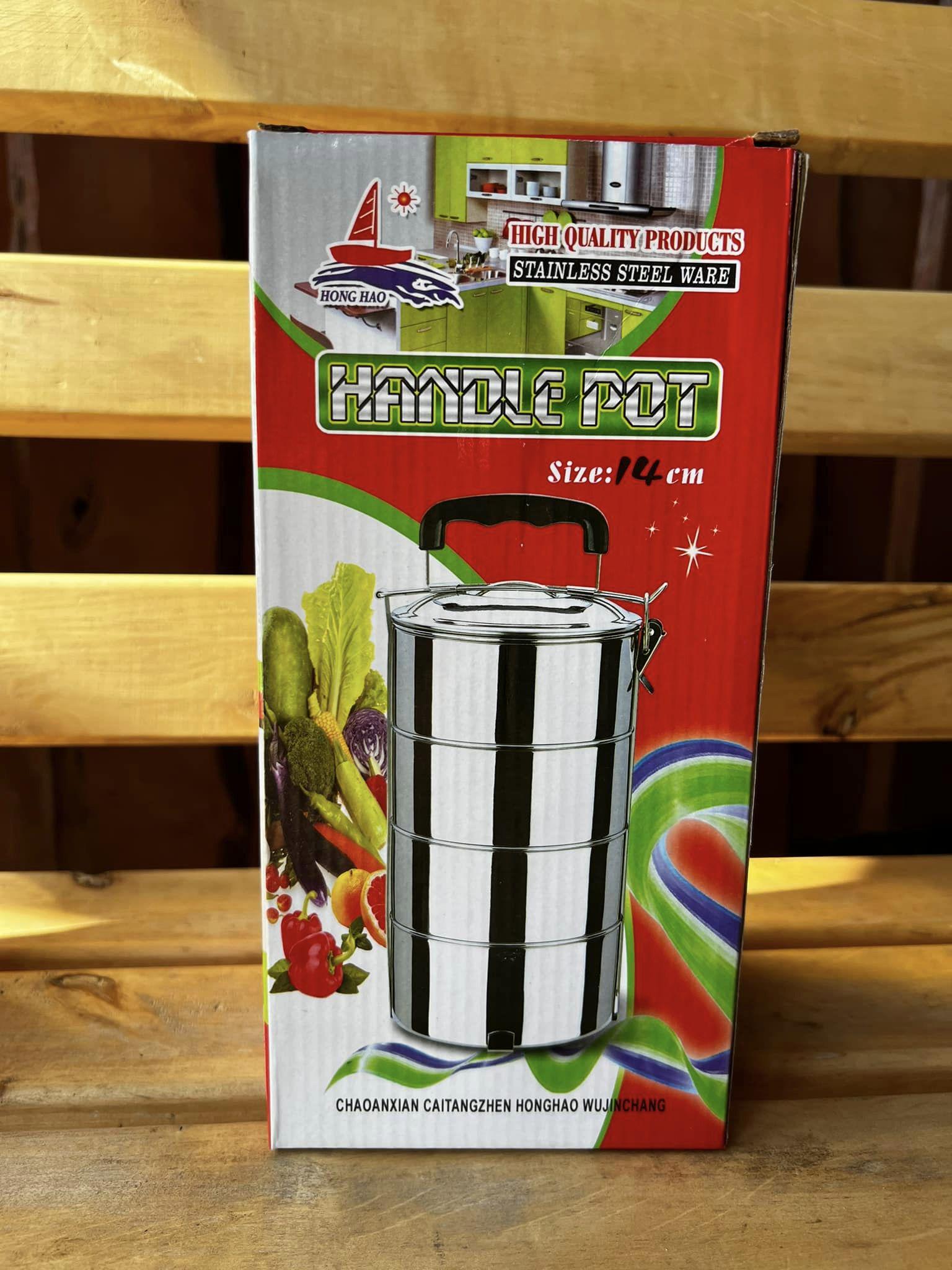 Ланч-бокс для їжі Stenson R29554 металевий 4 контейнера - фото 3 Ланч-бокс для їжі Stenson R29554 металевий 4 контейнера - фото 3