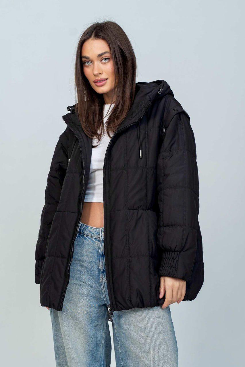 Куртка-жилет жіноча oversize р. 44 Чорний (33305366)