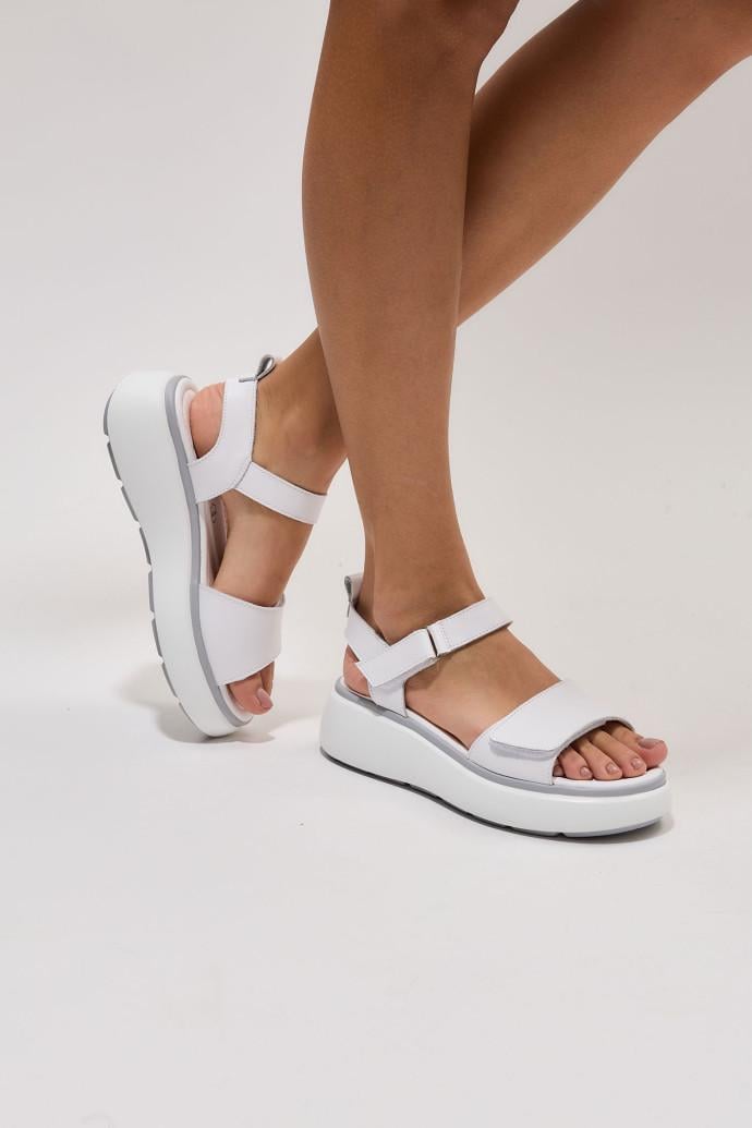 Босоніжки жіночі ALLSY шкіряні р. 36 Білий (195205)