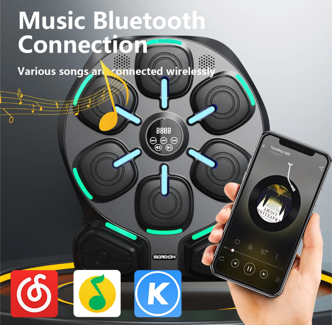 Тренажер Gordon на 8 целей/5 мелодий с LED подсветкой и перчатки Bluetooth 9,5 см - фото 3 Тренажер Gordon на 8 целей/5 мелодий с LED подсветкой и перчатки Bluetooth 9,5 см - фото 3