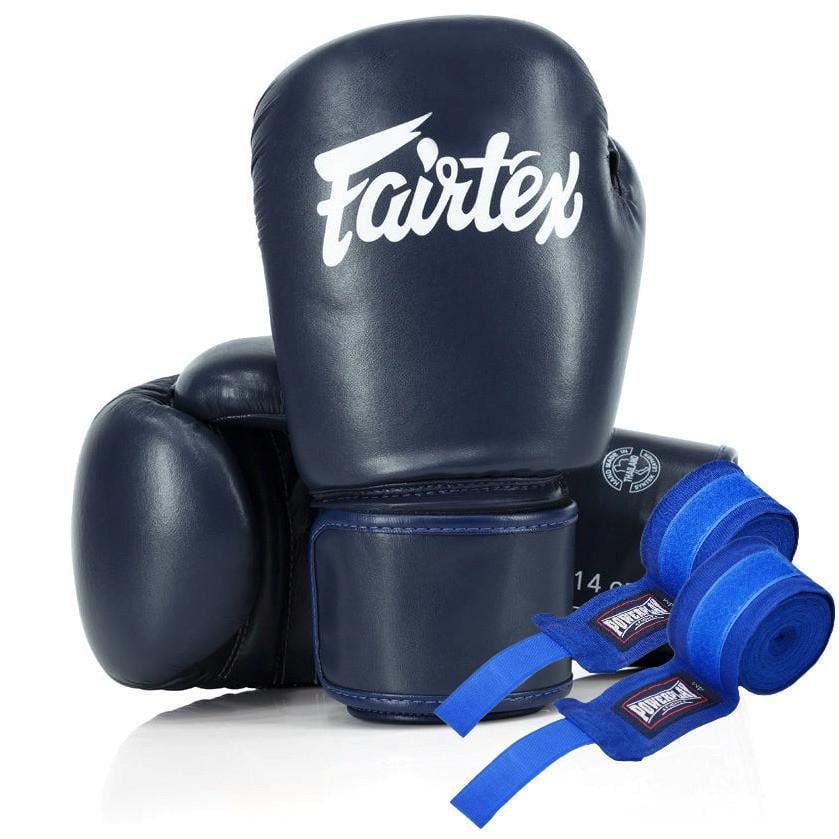 Боксерские варежки FAIRTEX BGV27 12 унций бинты в комплекте Blue (3019820665)