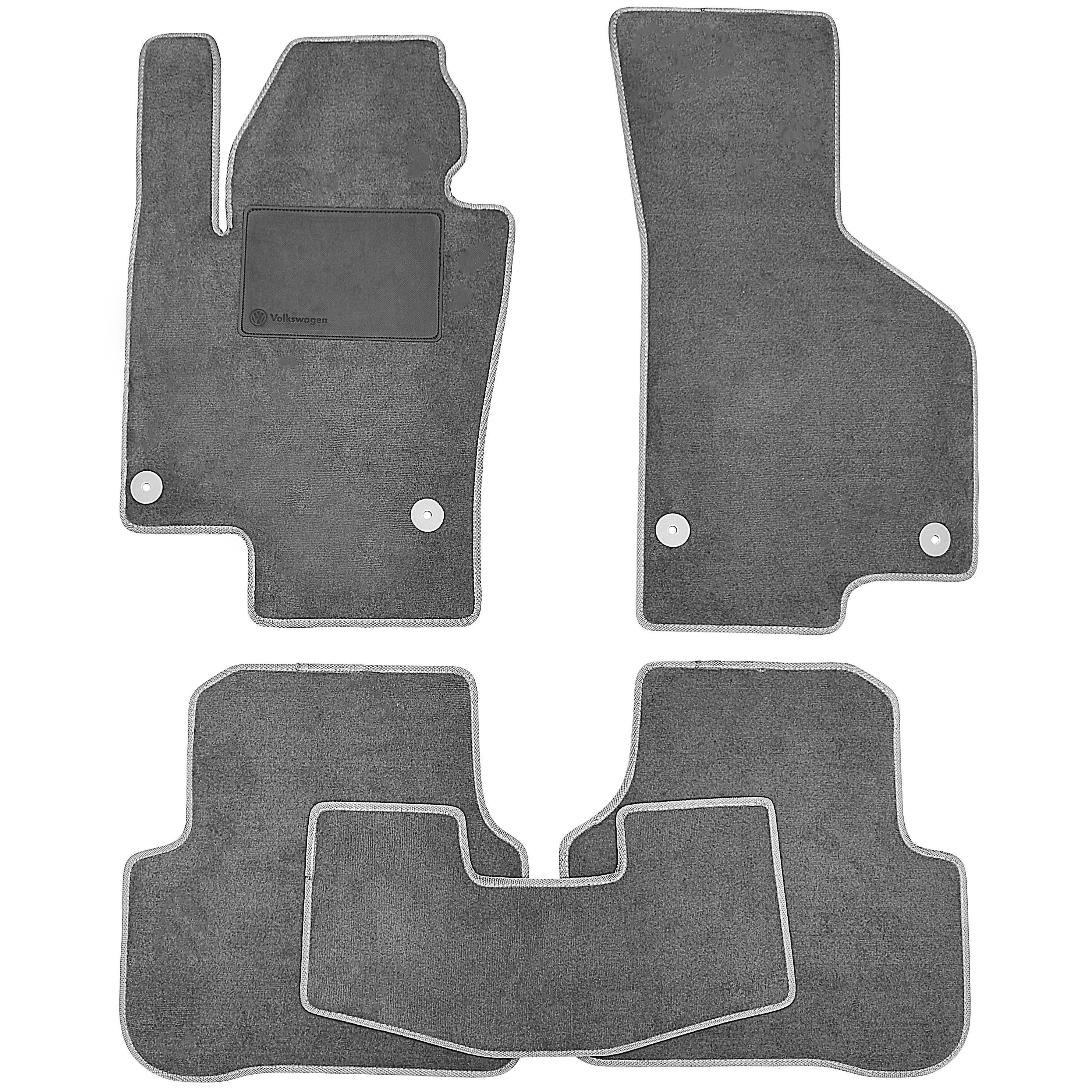 Коврики в салон для Volkswagen Passat B7 '10-14 текстильные Серый (169260)