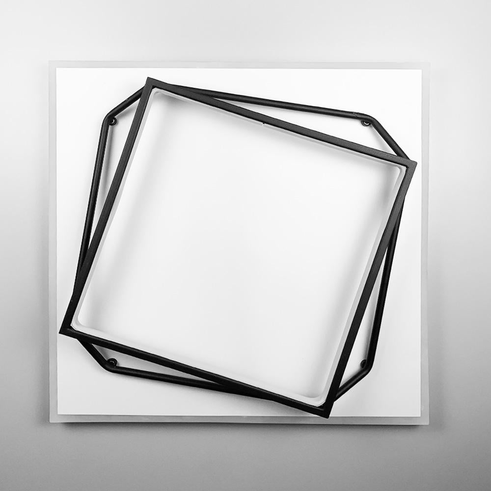 Люстра стельова Light House LNF-17425 Led 73 Вт 500х500 BK/WT без пульта Чорно-білий