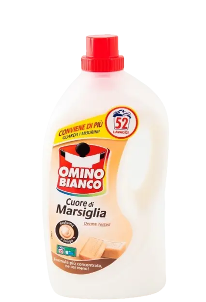 Гель для прання універсальний з марсельським милом Omino Bianco Сuore di Marsiglia 2600 мл