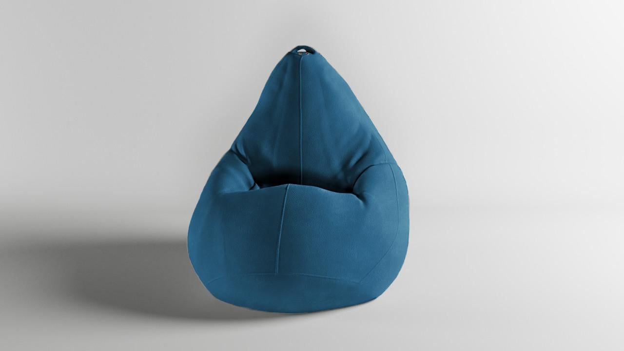 Бескаркасное кресло-мешок SkyPuff MEGA Груша Велюр GREAT XXXL 160х120 см Teal (160052)