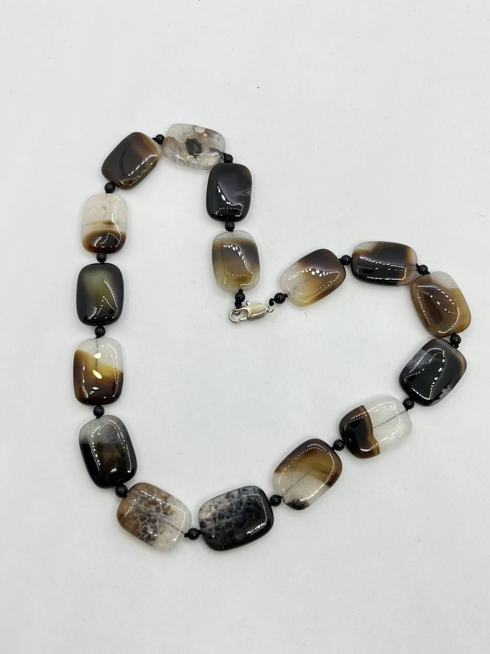 Бусы агат 48 см Разноцветный (10329)