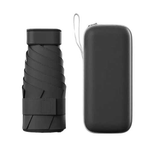 Парасолька міні складана капсульна механічна Чорний (2502270221) - фото 1 Парасолька міні складана капсульна механічна Чорний (2502270221) - фото 1